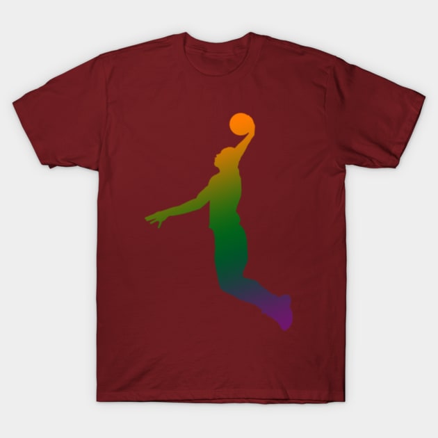 Basketball Player Dunking Ball T-Shirt by letnothingstopyou